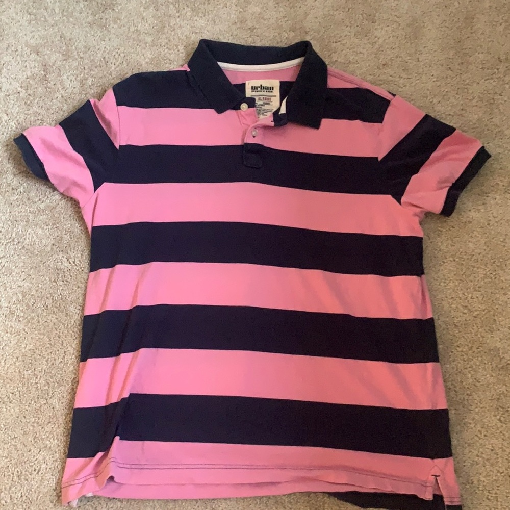 Urban Pipeline Striped Collared Shirt.